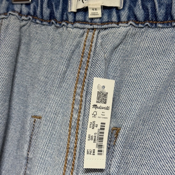 Madewell Women's Jeans 4X  Pull-On Relaxed Beswick - Elastic Waist - Picture 8 of 9